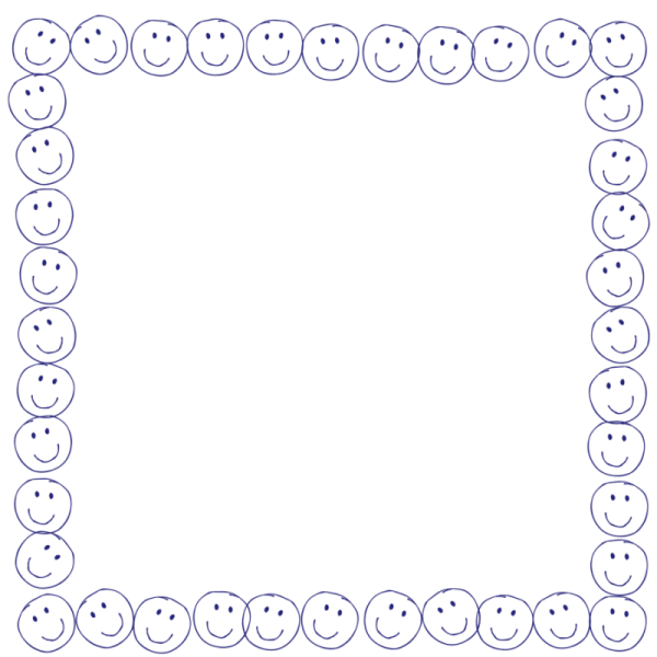 Рамка черно белая детская на прозрачном фоне