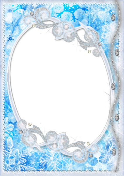 Рамка с днем рождения зимняя