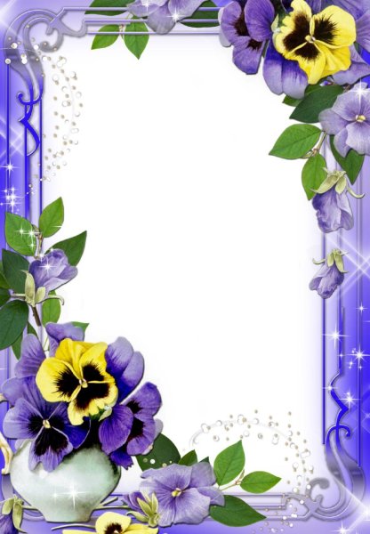 Фоторамки с анютиными глазками