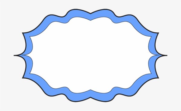 Синяя рамка для надписи