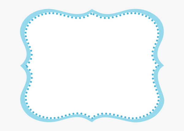 Голубая рамка для надписи