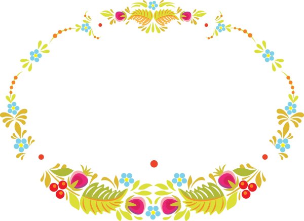 Рамка в народном стиле для презентации