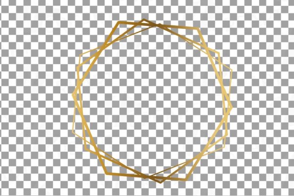 Золотая Геометрическая рамка