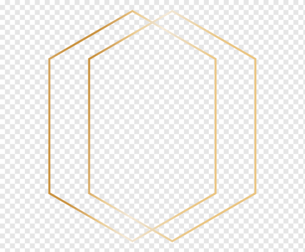 Золотая рамка шестиугольная