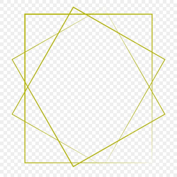 Геометрическая рамка золото