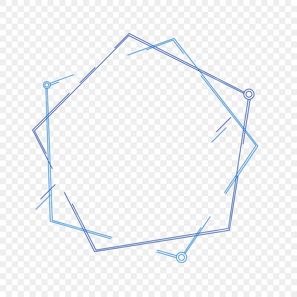Геометрические рамки для фотошопа на прозрачном фоне