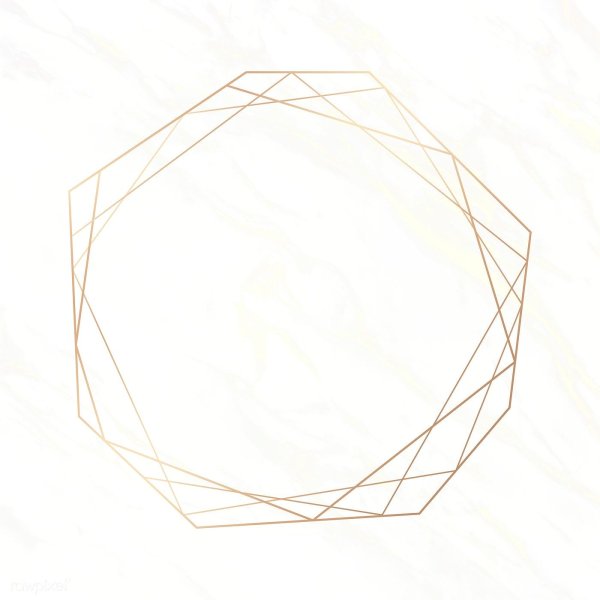 Геометрическая рамка золото