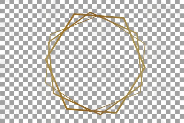 Золотой ромб на прозрачном фоне