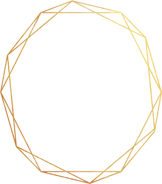 Геометрическая рамка золото