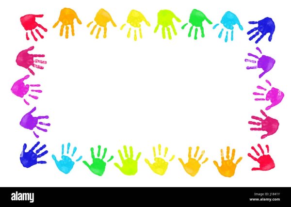 Рамка для текста ладошки