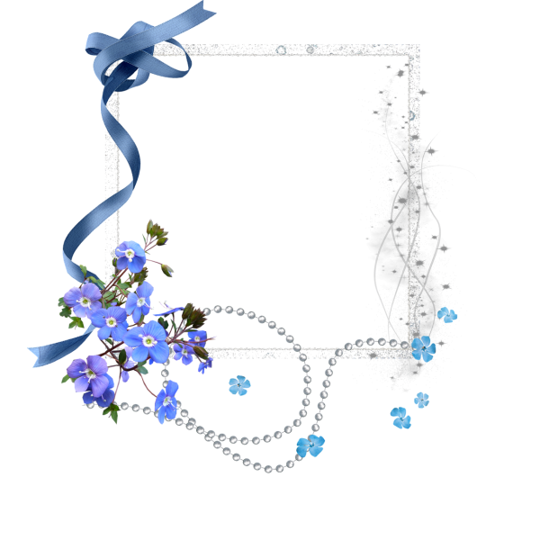 Рамка в синих тонах