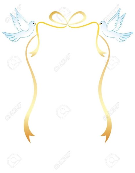 Векторная рамка с голубями