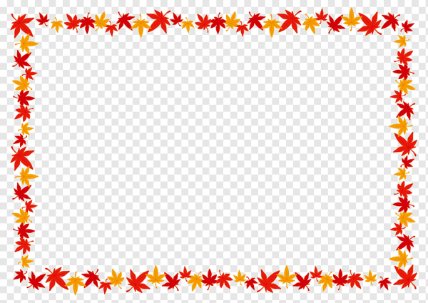 Осенняя рамка узкая