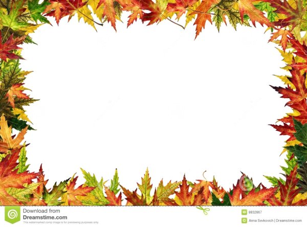 Рамки с осенними листьями для оформления текста