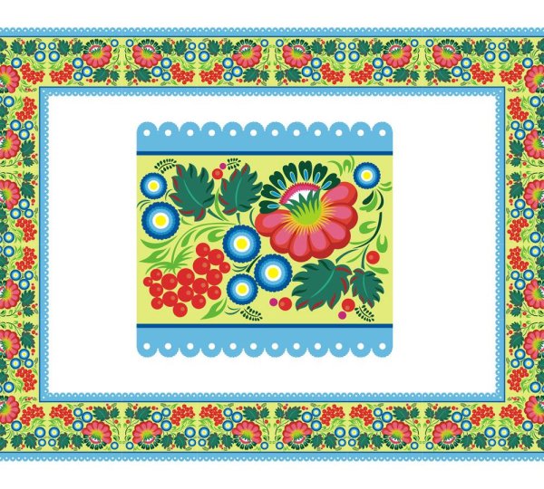 Рамка в стиле народного творчества