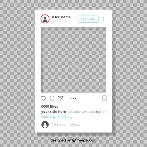 Рамка Инстаграм на прозрачном фоне