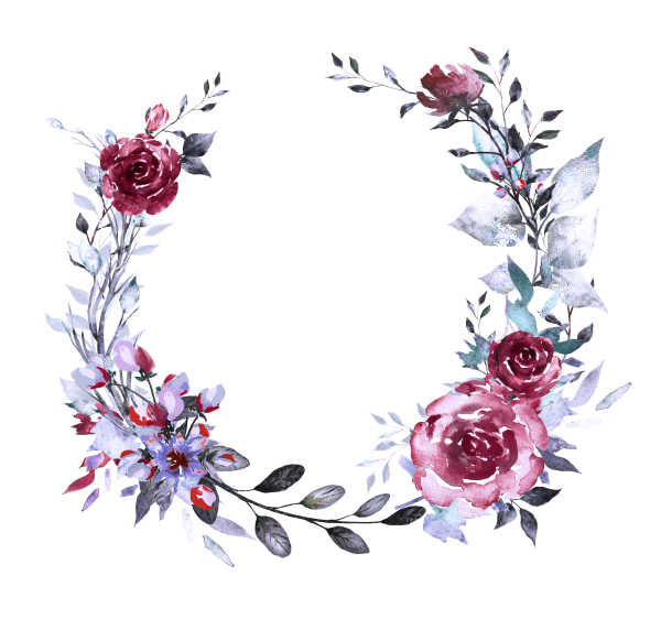 Акварельные цветочные рамки