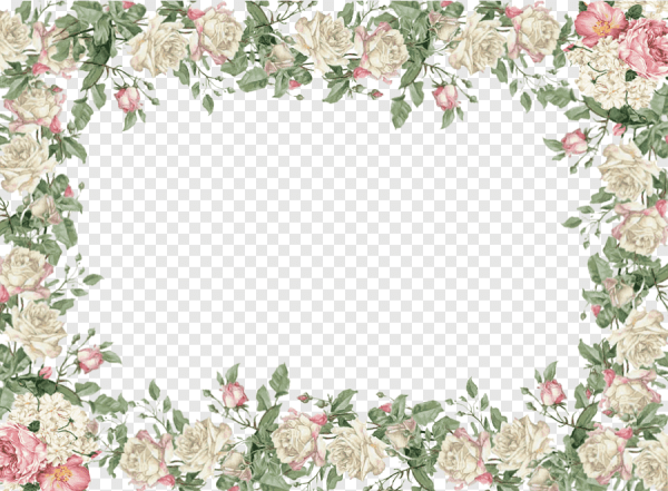 Прямоугольная рамка из цветов