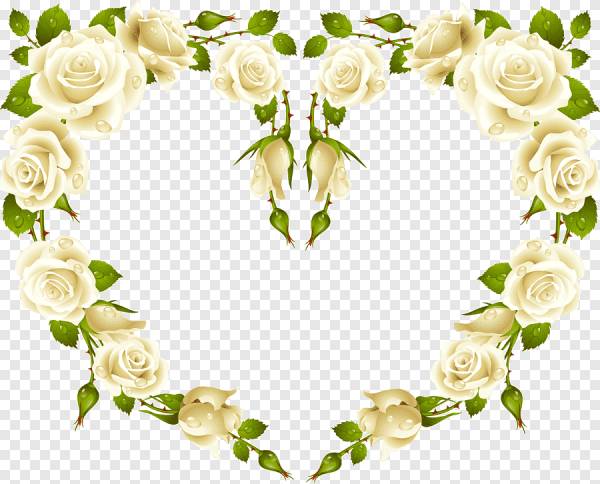 Рамка сердце из роз