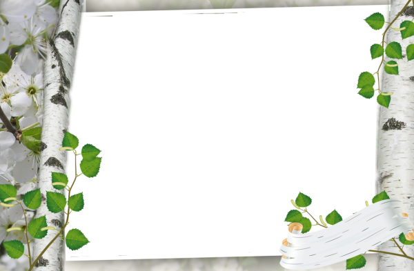 Рамка с березовыми листочками