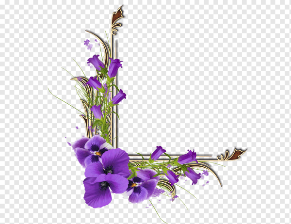 Угловые рамки с цветами