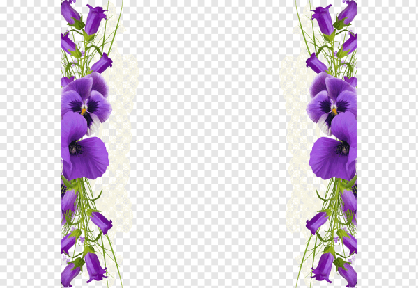 Сиреневые цветы уголки