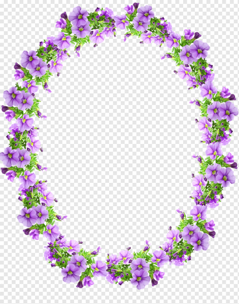 Овальная рамка с цветами