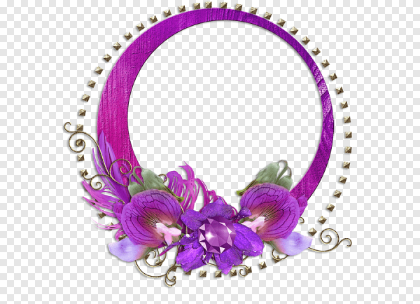 Рамочка круглая в сиреневых тонах