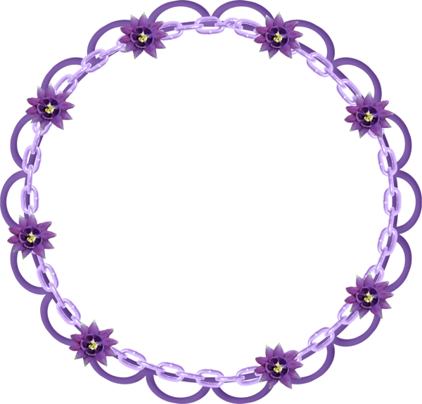 Рамка круглая сиреневая