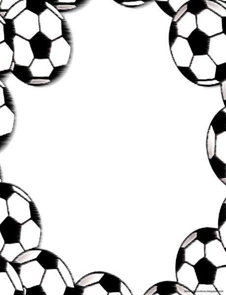 Рамка с футбольными мячами