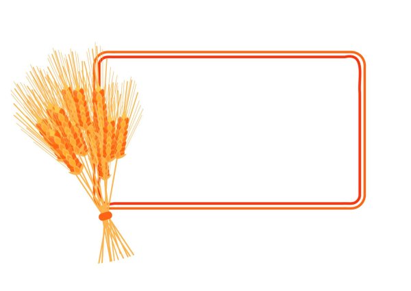 Рамка для текста с колосьями