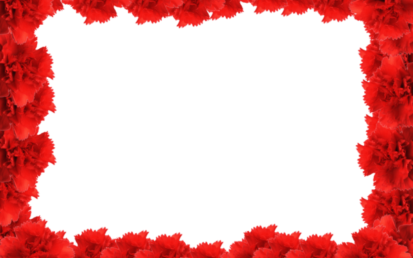 Рамка с красными цветами
