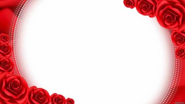 Рамка красные розы