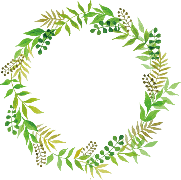 Круглая рамка из зелени
