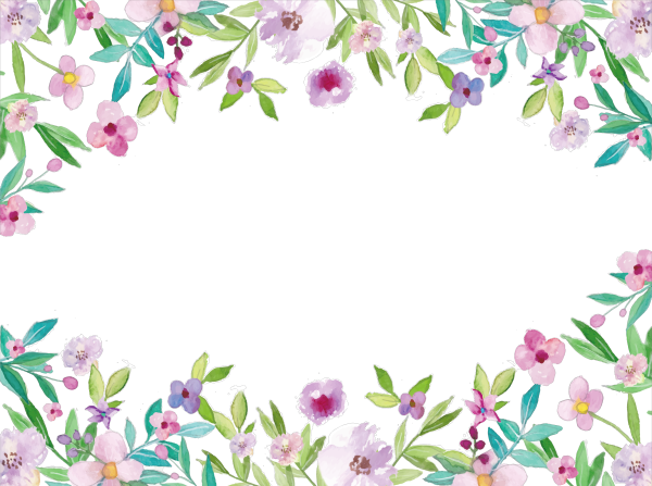 Акварельные цветочные рамки