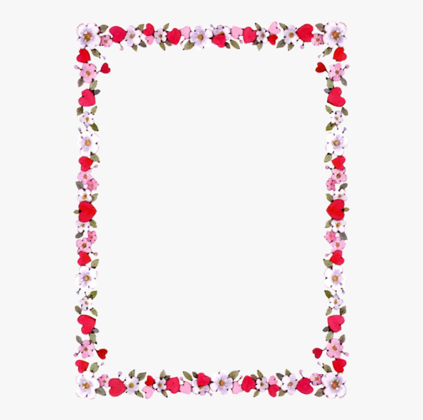 Рамка с цветами узкая