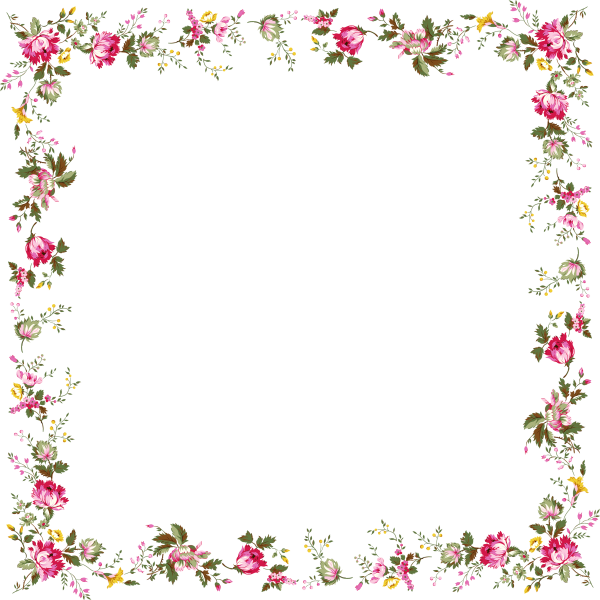 Рамка цветы узкая