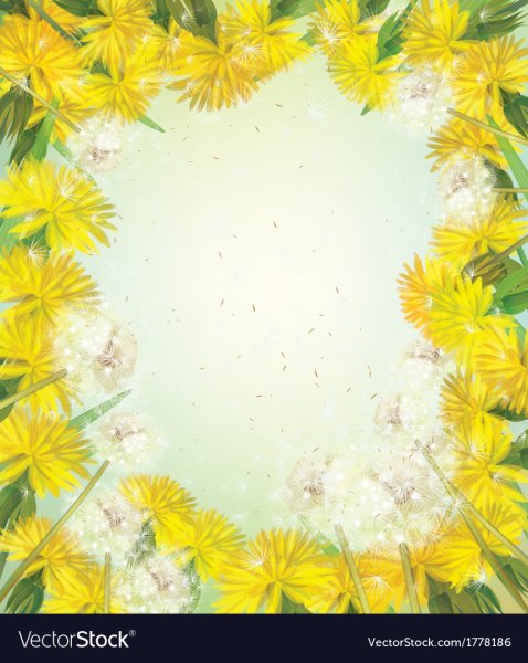 Рамка одуванчики для детского сада