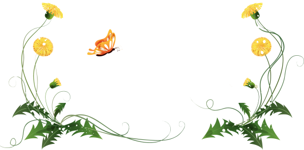 Одуванчик на прозрачном фоне для фотошопа