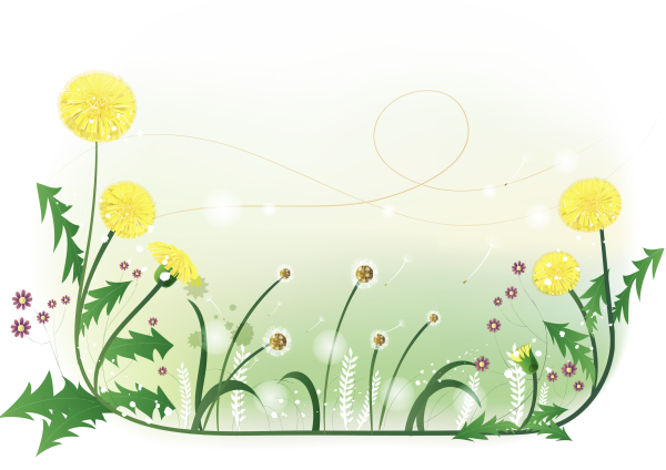 Детский фон с одуванчиками