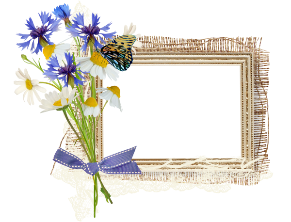 Рамка с васильками