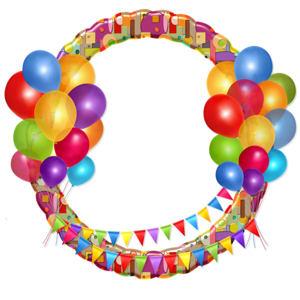 Рамка шарики на прозрачном фоне