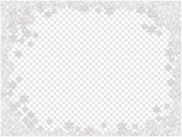 Прозрачная рамка из снежинок