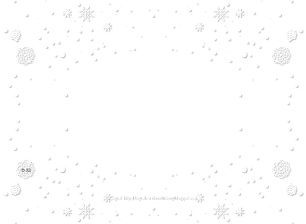 Рамка белые снежинки на прозрачном фоне