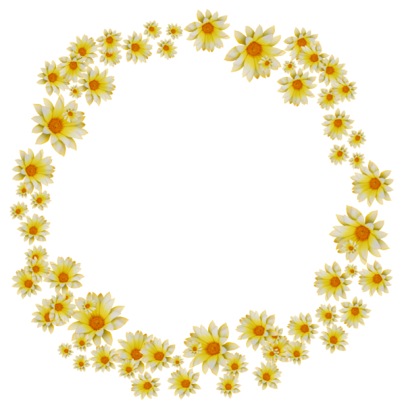 Цветочные рамки желтый