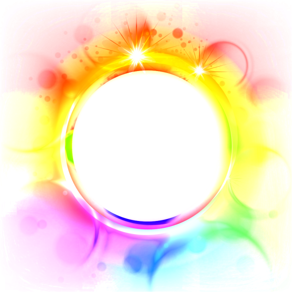 Круглые рамки разноцветные