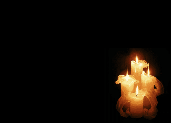 Свеча памяти на Светлом фоне