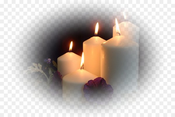 Свеча памяти на прозрачном фоне