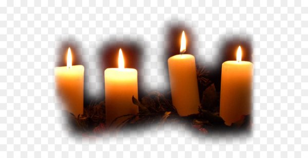 Скорбная свеча на прозрачном фоне