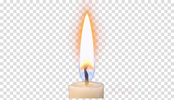 Пламя свечи на белом фоне